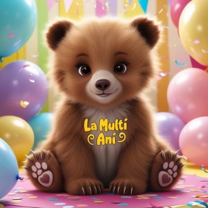 Sunet La multi Ani pentru ursulet de plus personalizat
